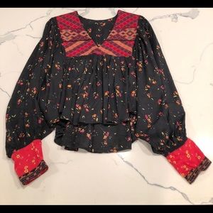 Free People floral flowy top
